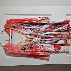 Simply Irresistible Long Sleeve Flowy V Neck Pullover Blouse Plus Size 1X